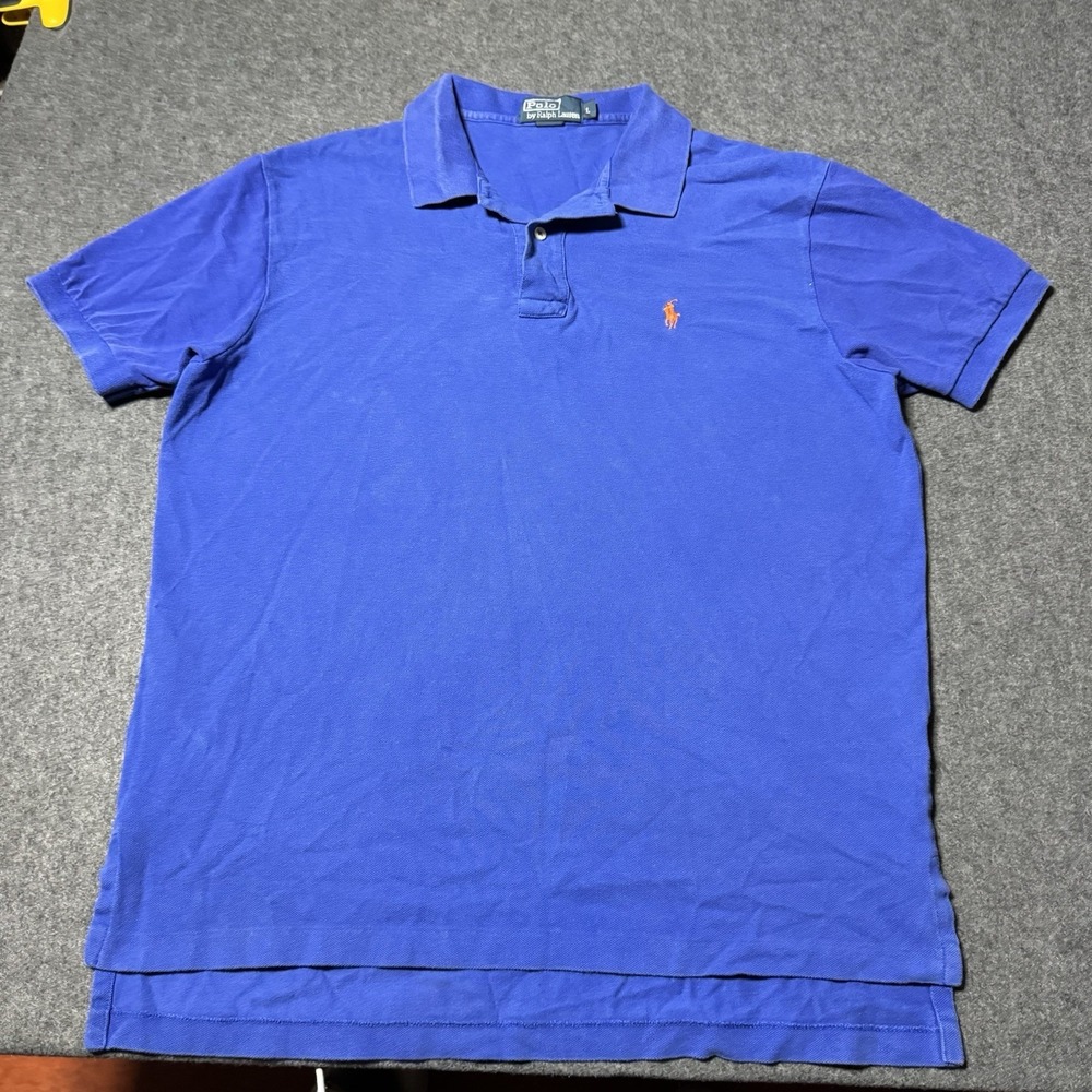 VTG 90s Polo Ralph Lauren Mens Polo Short Sleeve Shirt Mens L Preppy Golf Retro - Picture 2 of 7
